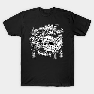Bat Skull b/w T-Shirt
